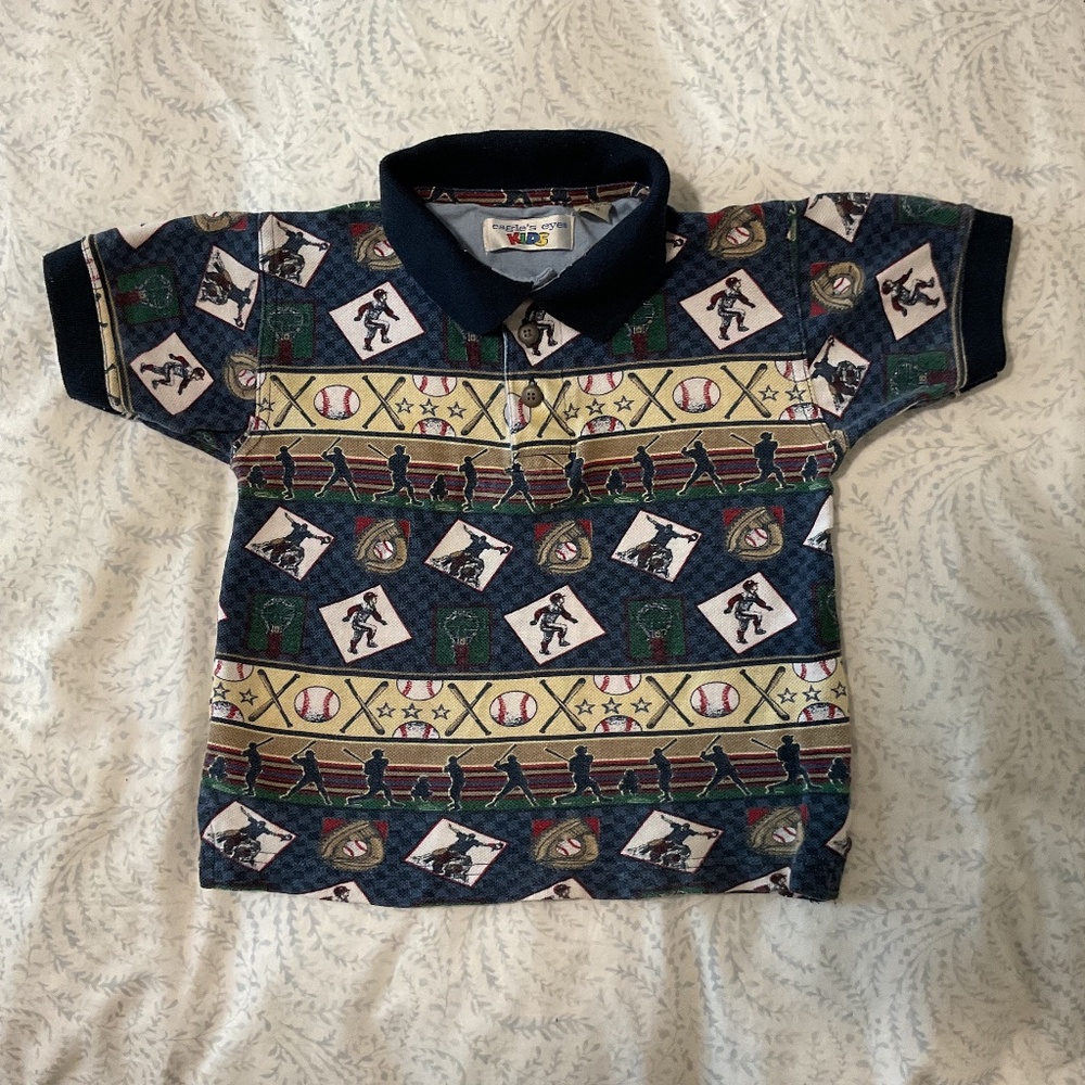 Polo Shirt Baseball Vintage Size 5